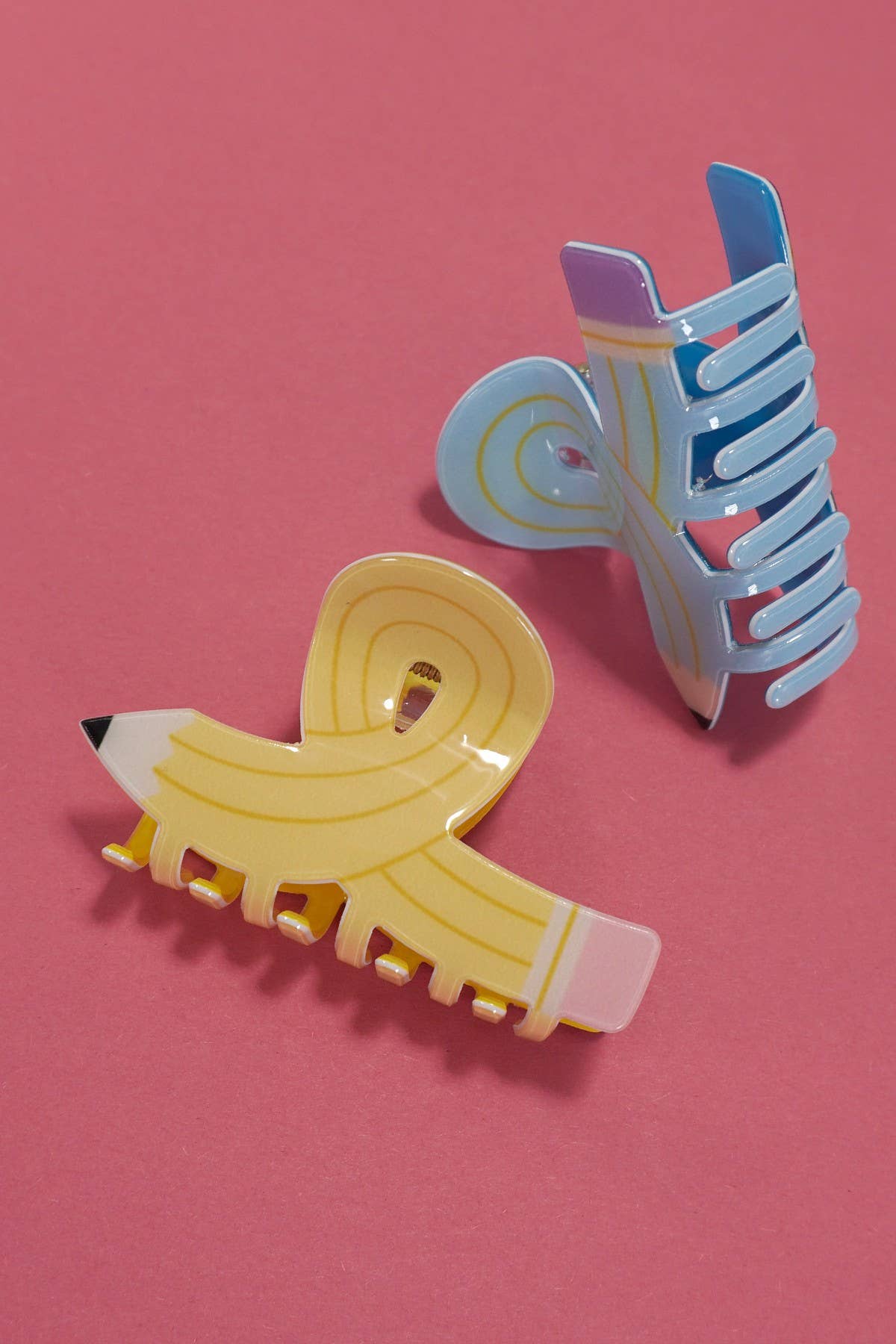 BACK TO SCHOOL TEACHER PENCIL HAIR CLAW CLIPS