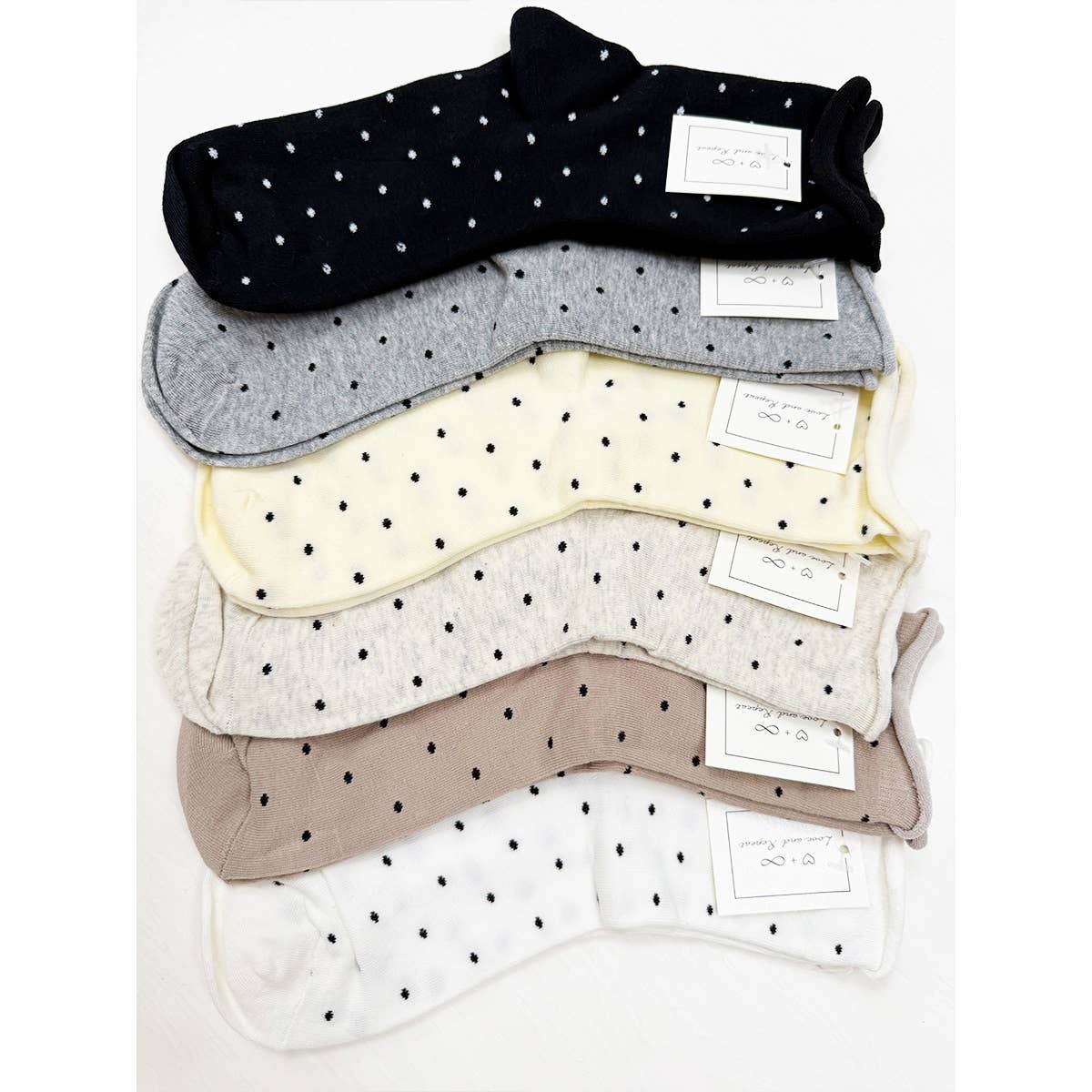 Cute Roll Up Casual Polkadot Socks