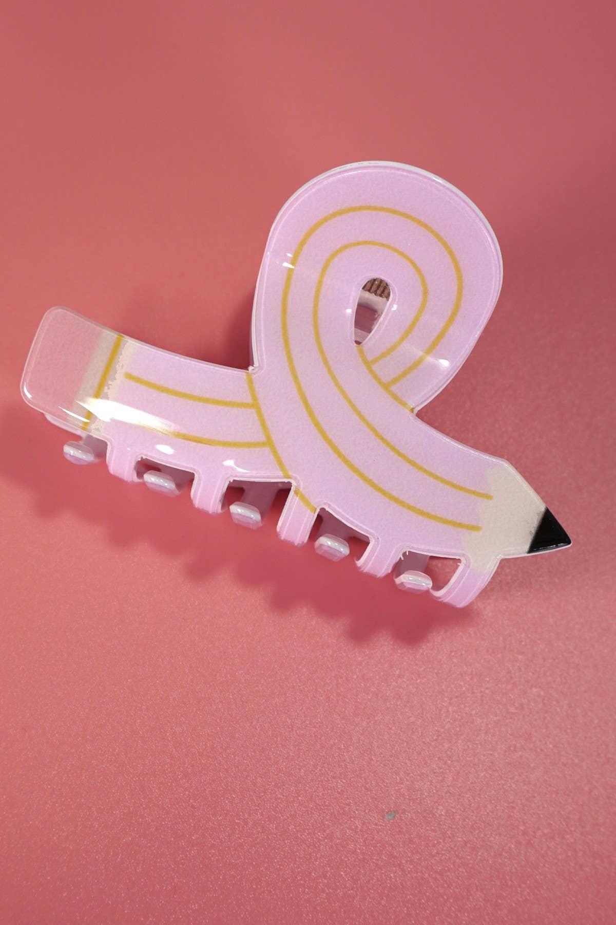 BACK TO SCHOOL TEACHER PENCIL HAIR CLAW CLIPS