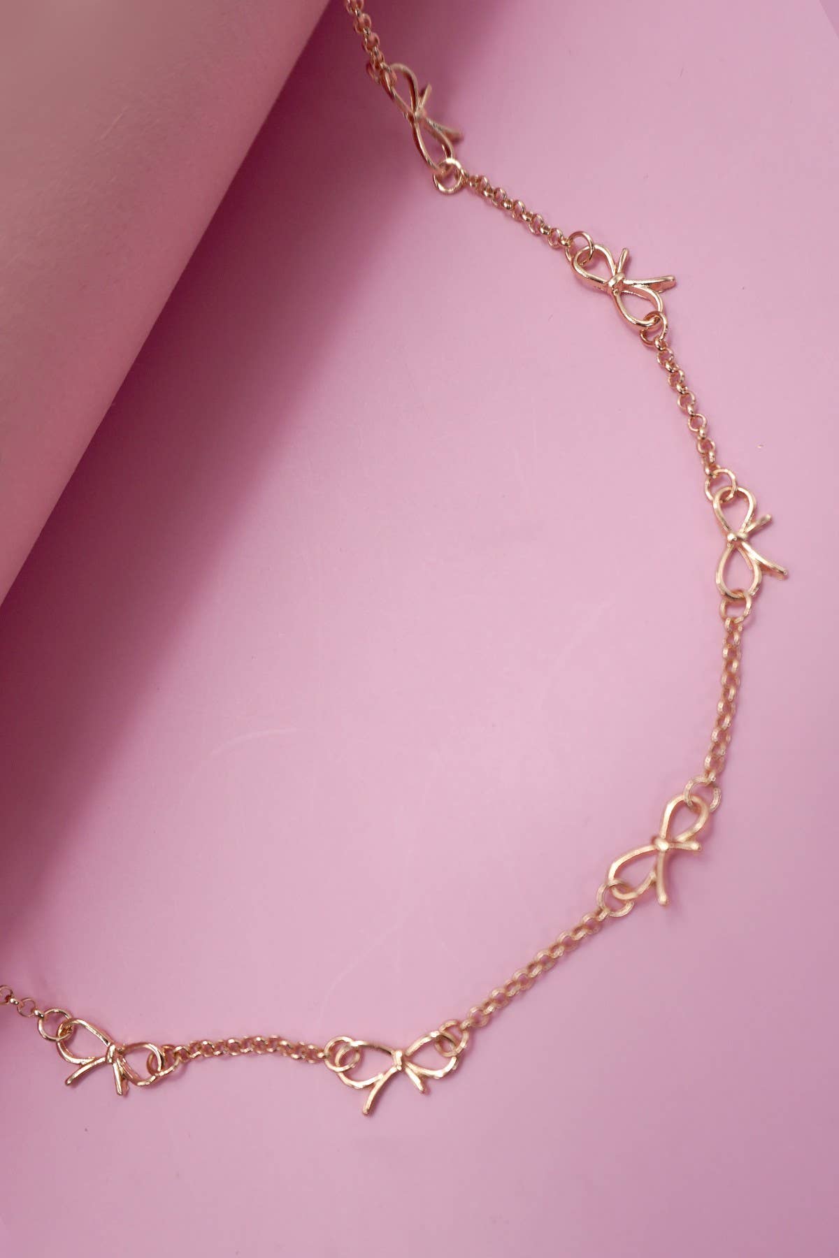 Gold Bow Chain Necklace