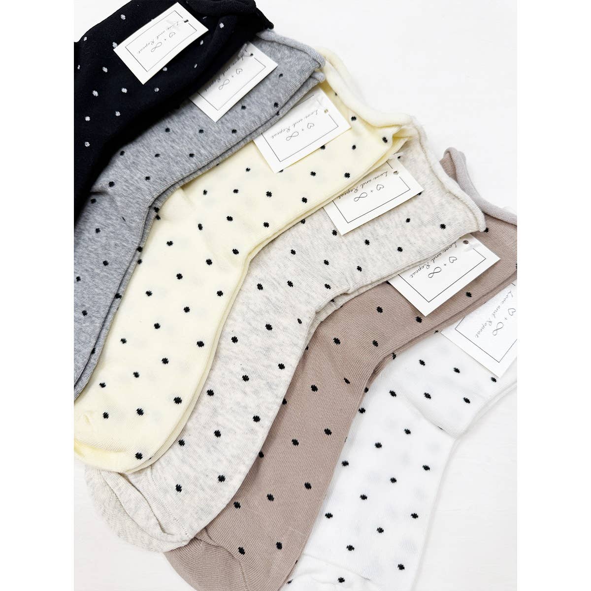 Cute Roll Up Casual Polkadot Socks
