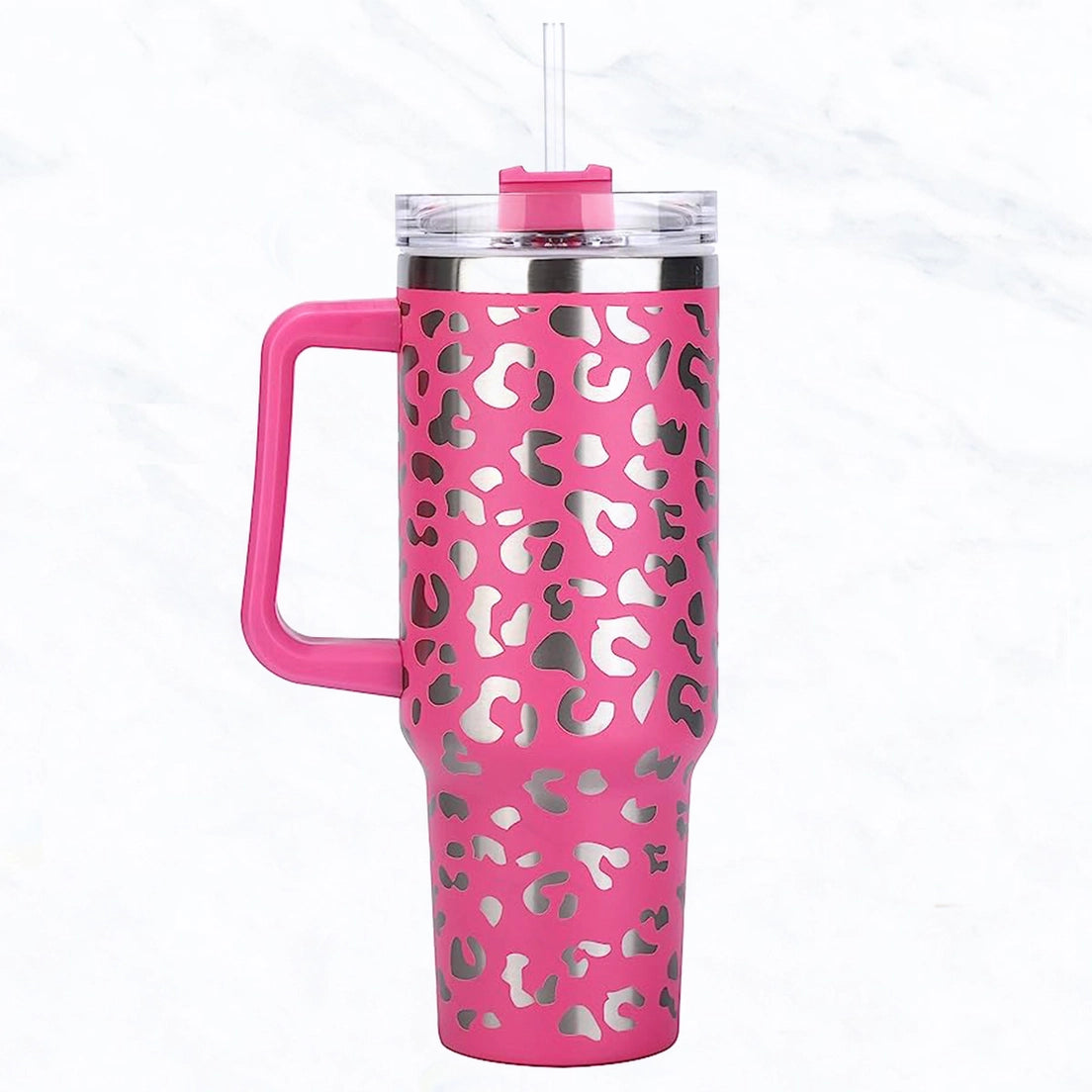 40 oz, Stainless Steel, Leopard Tumbler
