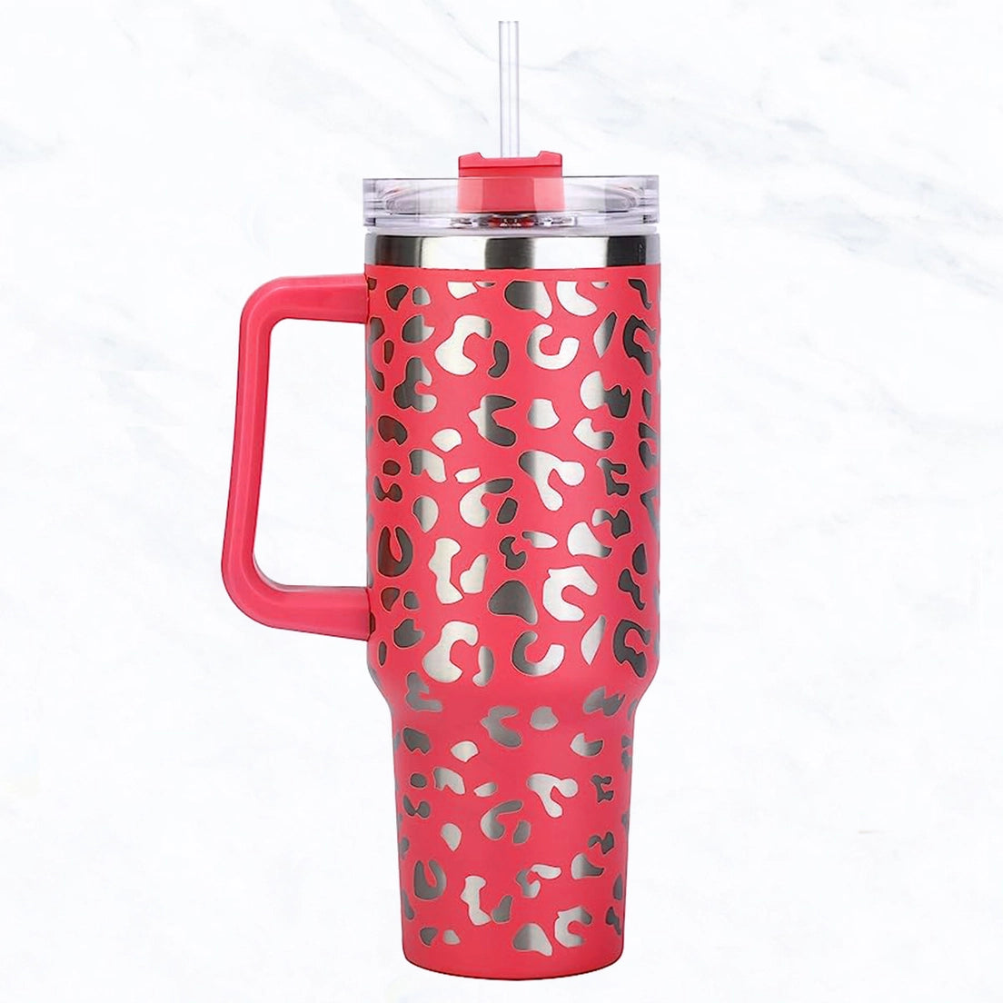 40 oz, Stainless Steel, Leopard Tumbler