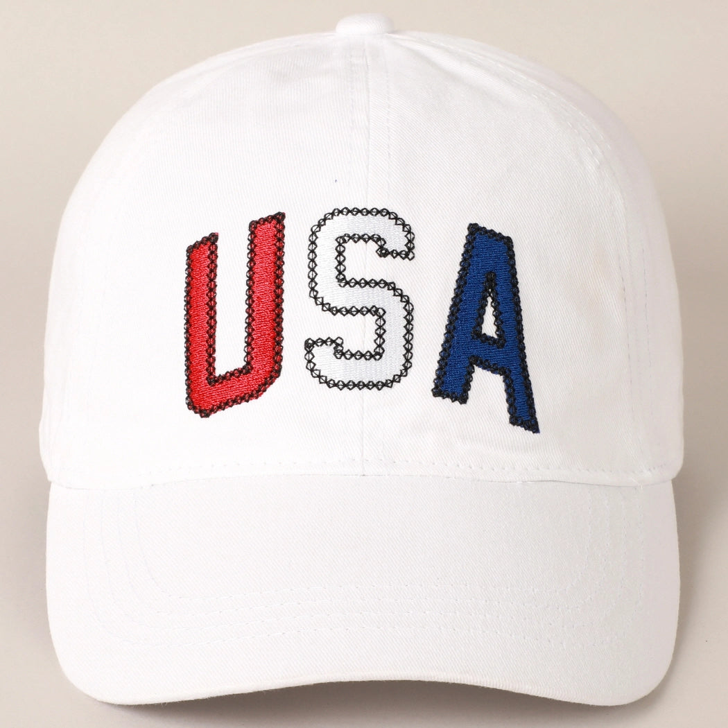 USA Embroidered Adjustable Baseball Cap