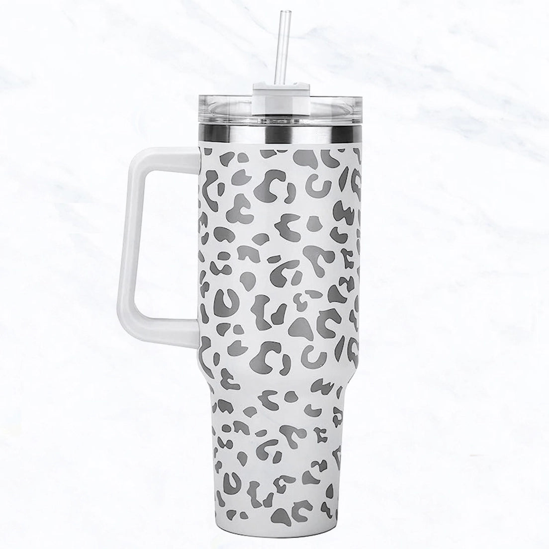 40 oz, Stainless Steel, Leopard Tumbler