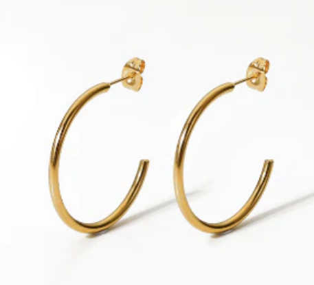 3 Souls Coupled Hoops- Gold