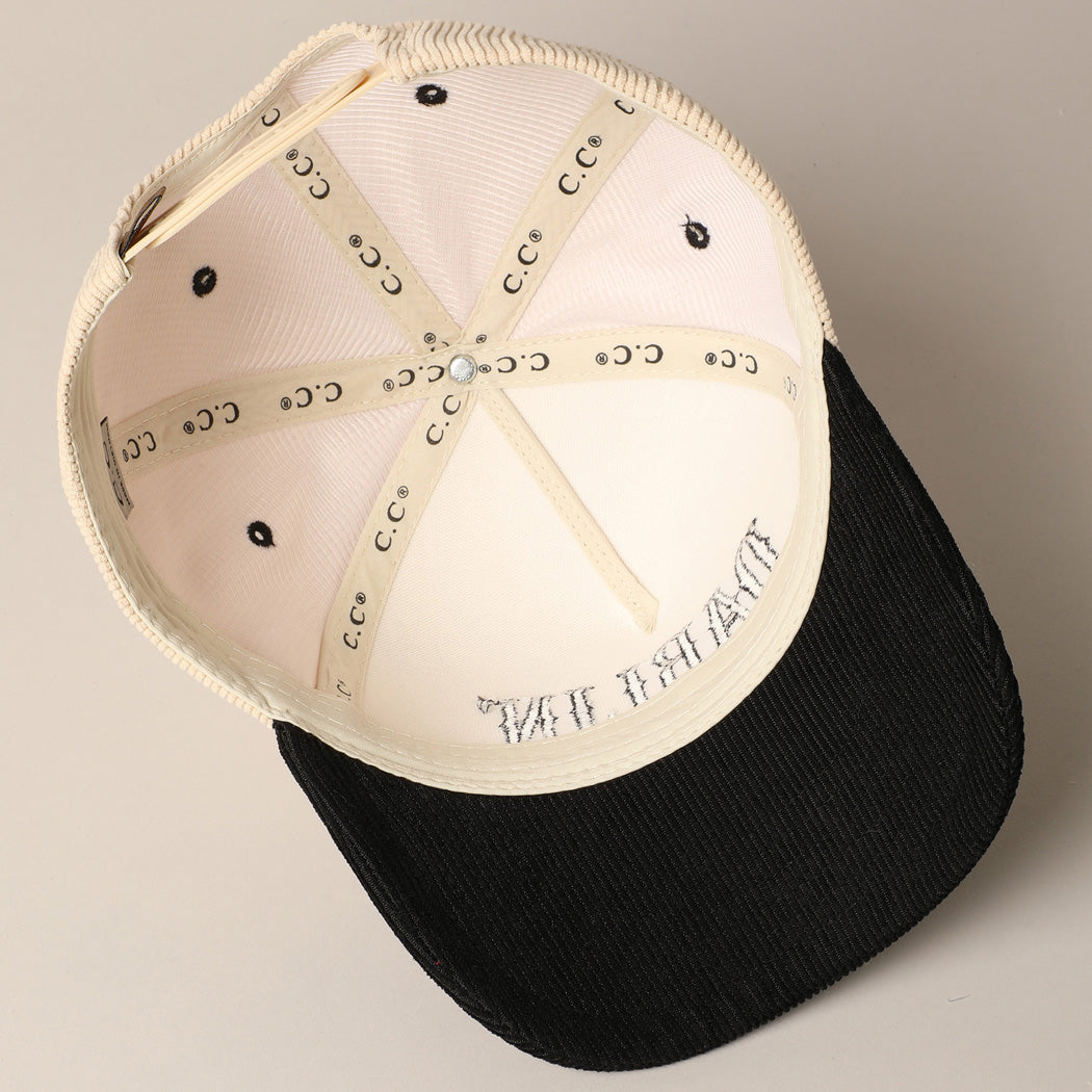 Darlin' Corduroy Trucker Baseball Cap