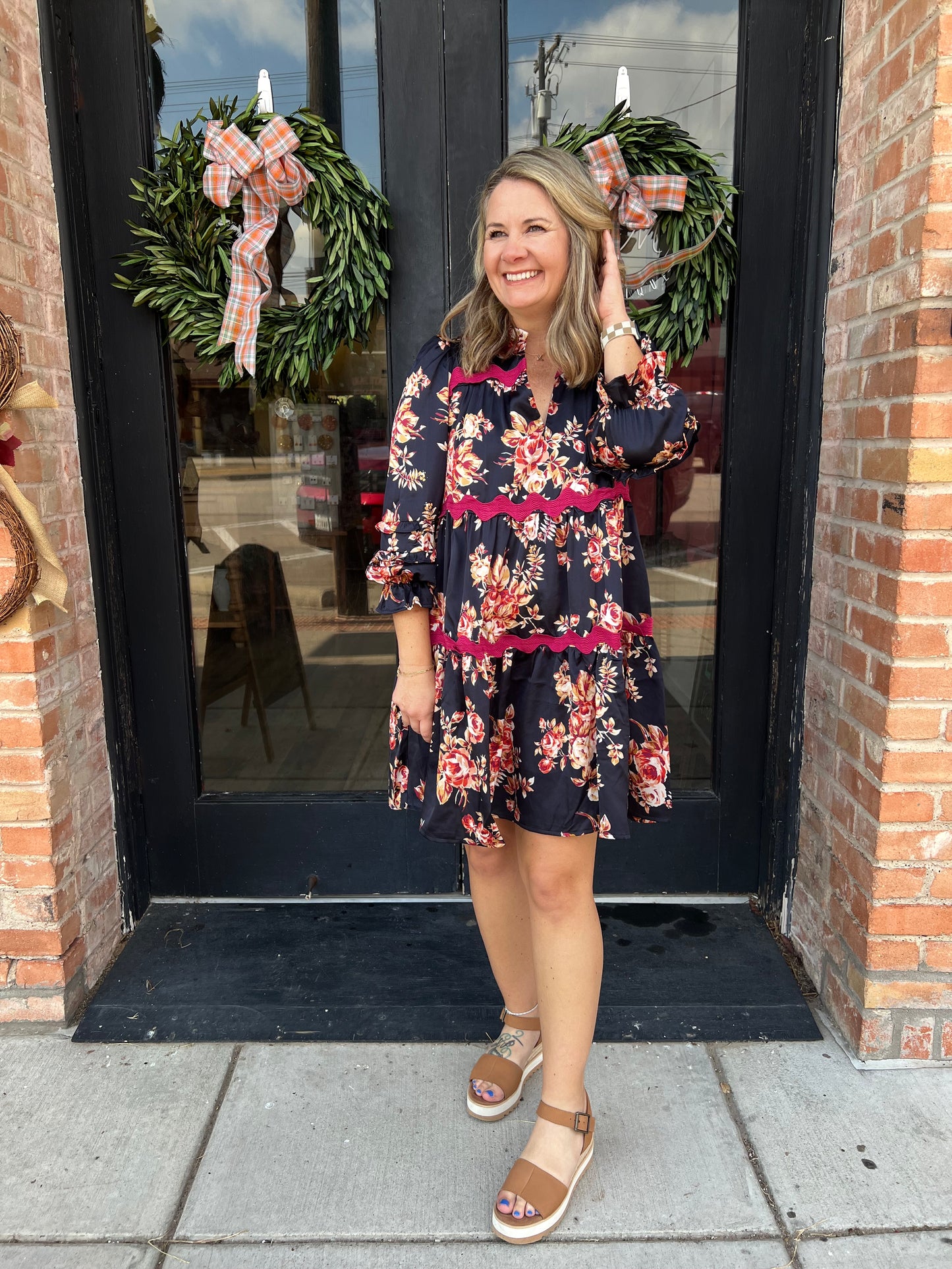 Katie Midnight Floral Mini Dress