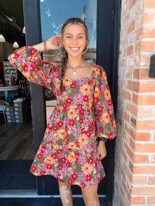 Paloma Multi-Colored Floral Dress