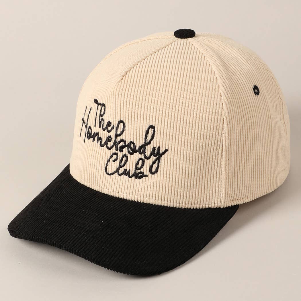 The Homebody Club Two-Tone Corduroy 5 Panel Cap