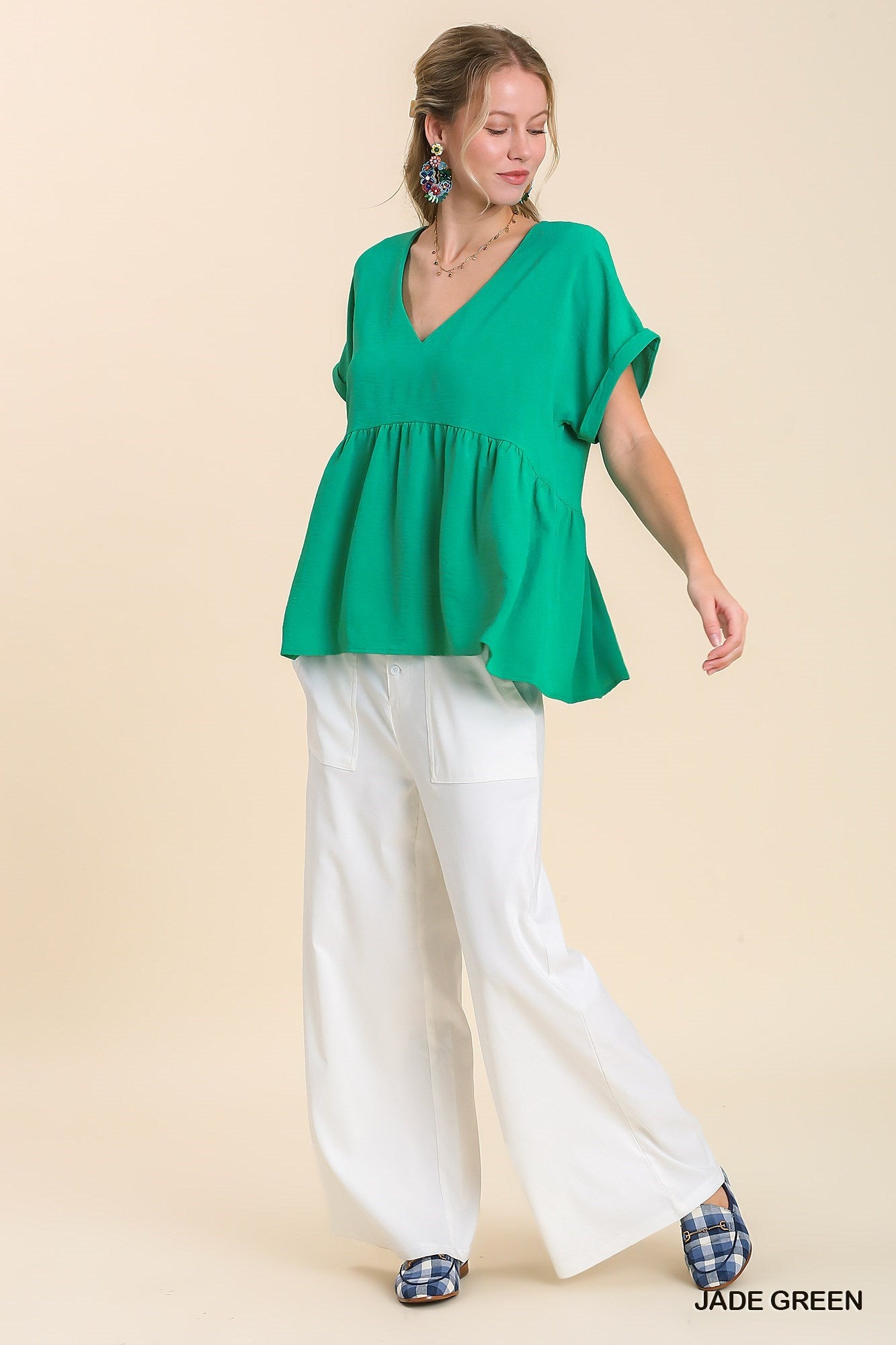 Hara V-Neck BabyDoll Top