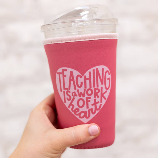 Teaching Is A Work Of Heart Coffee Sleeve