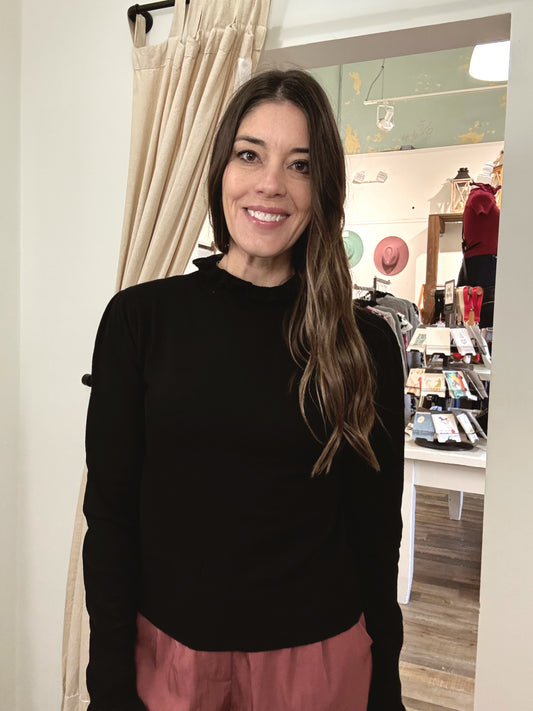 Dorcas Ruffle Mock Neck