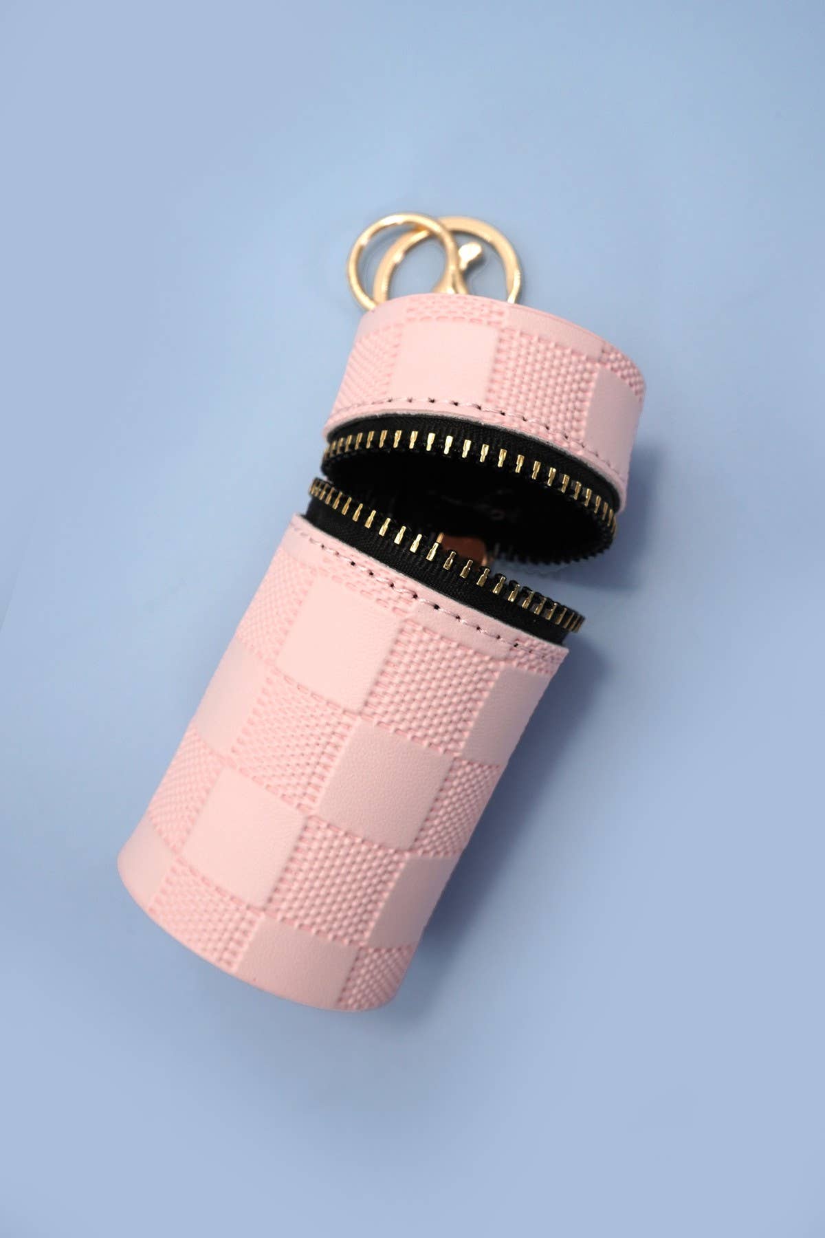 TRENDING VEGAN ROUND LIP BAG POUCH KEYCHAIN |