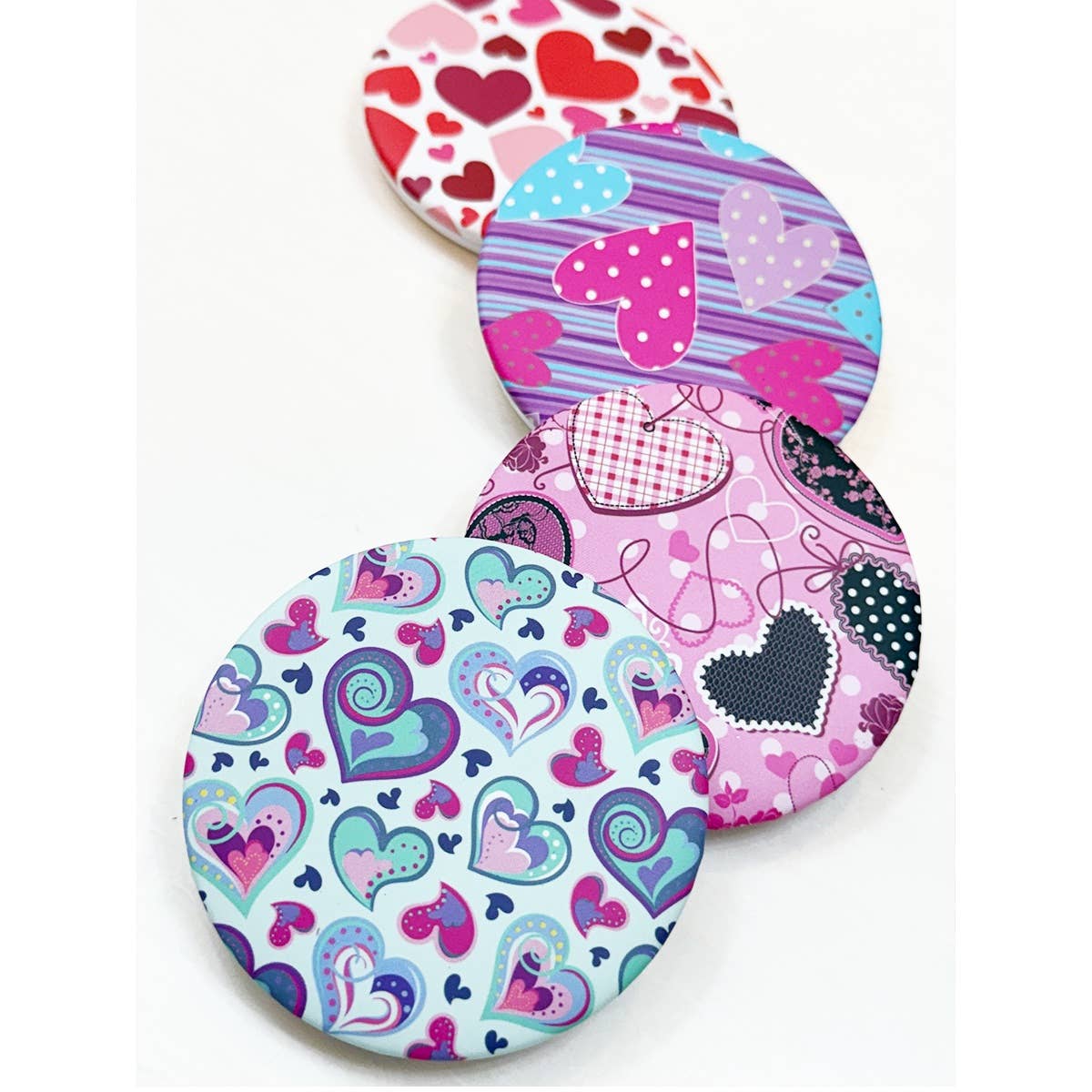 LOVE Theme Double Sided Circle Cosmetic Mirror