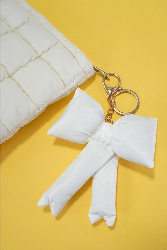 Trending Puffy Bow Ribbon Charm Keychain