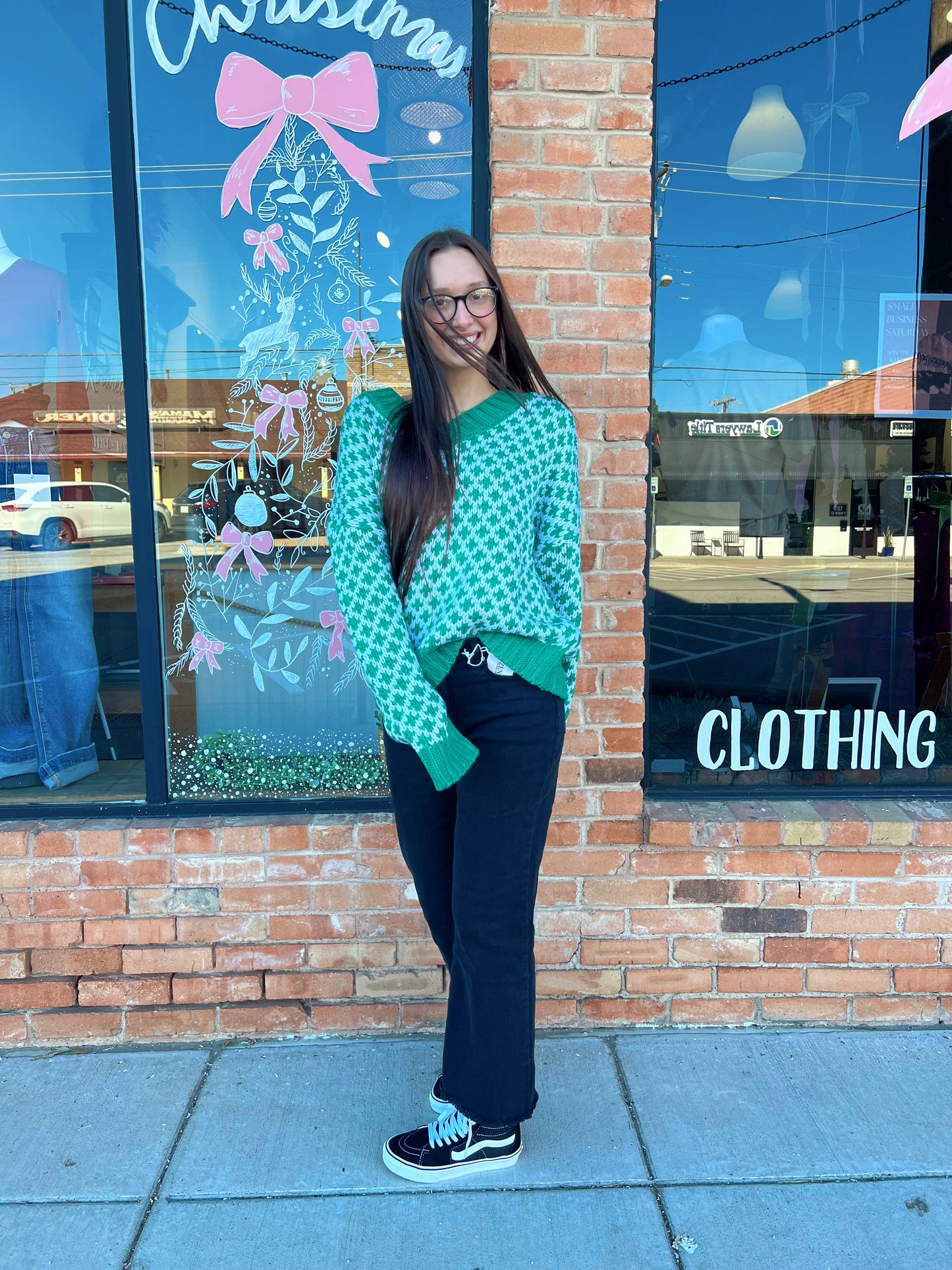 Kelly Green Oversized Knit Sweater