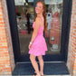 Whitney Snow Washed Pink Mini Dress