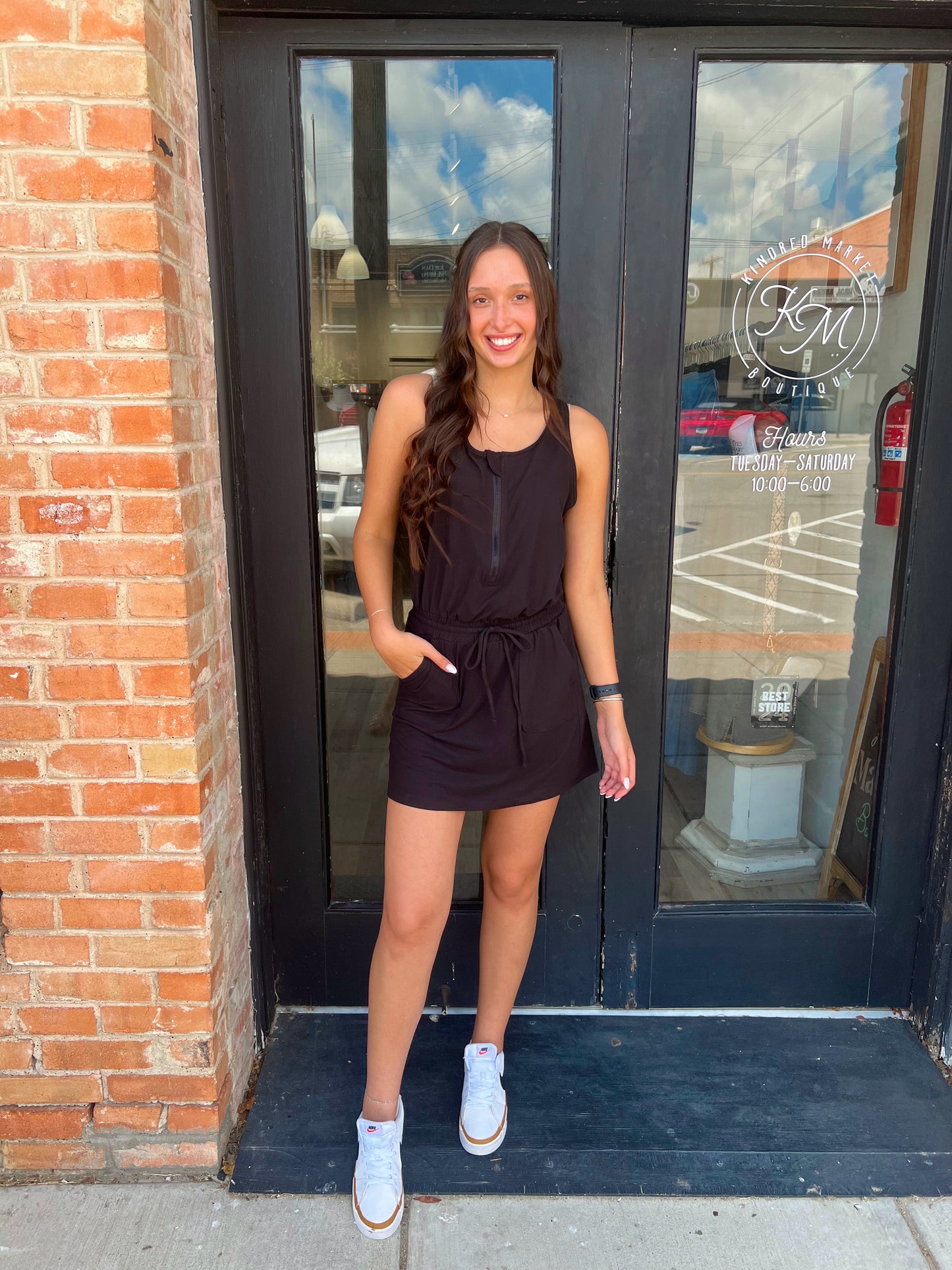 Nicole Black Butter Sleeveless Romper Dress