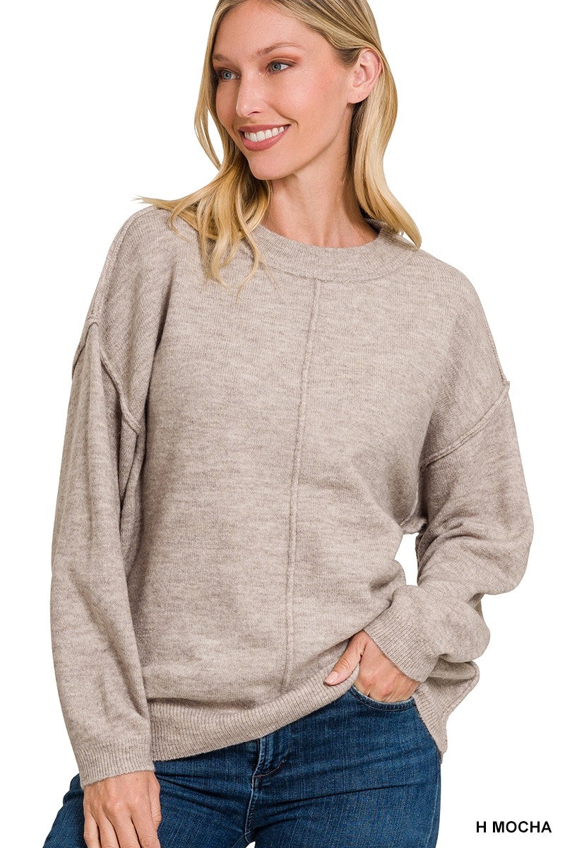 Iris Mocha Front Seam Sweater