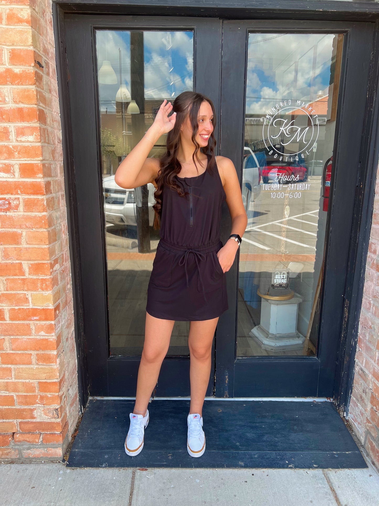 Nicole Black Butter Sleeveless Romper Dress