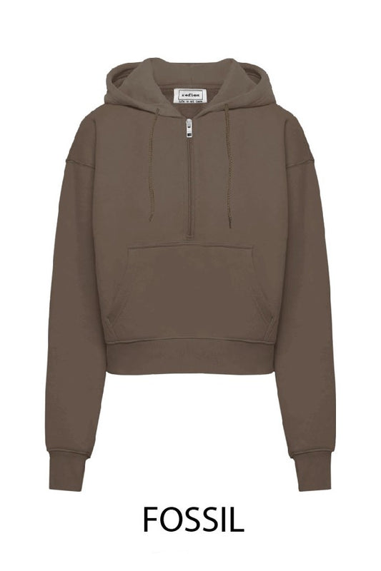 Lois Fleece Half Zip Up Hoodie