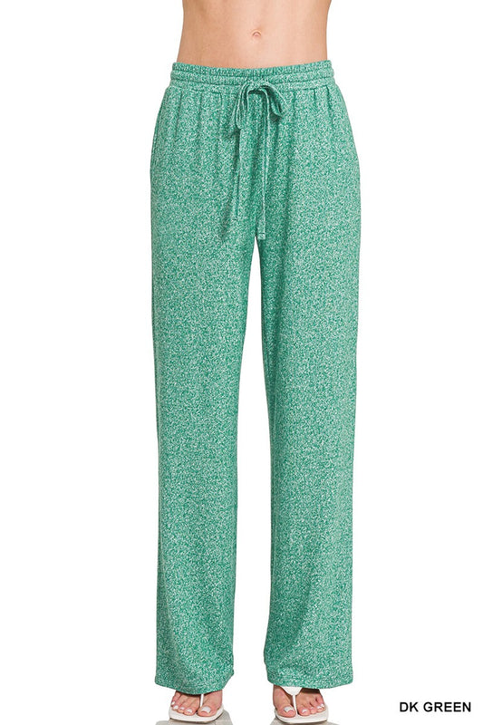 Jamie Soft Round Neck Soft Wide Pants