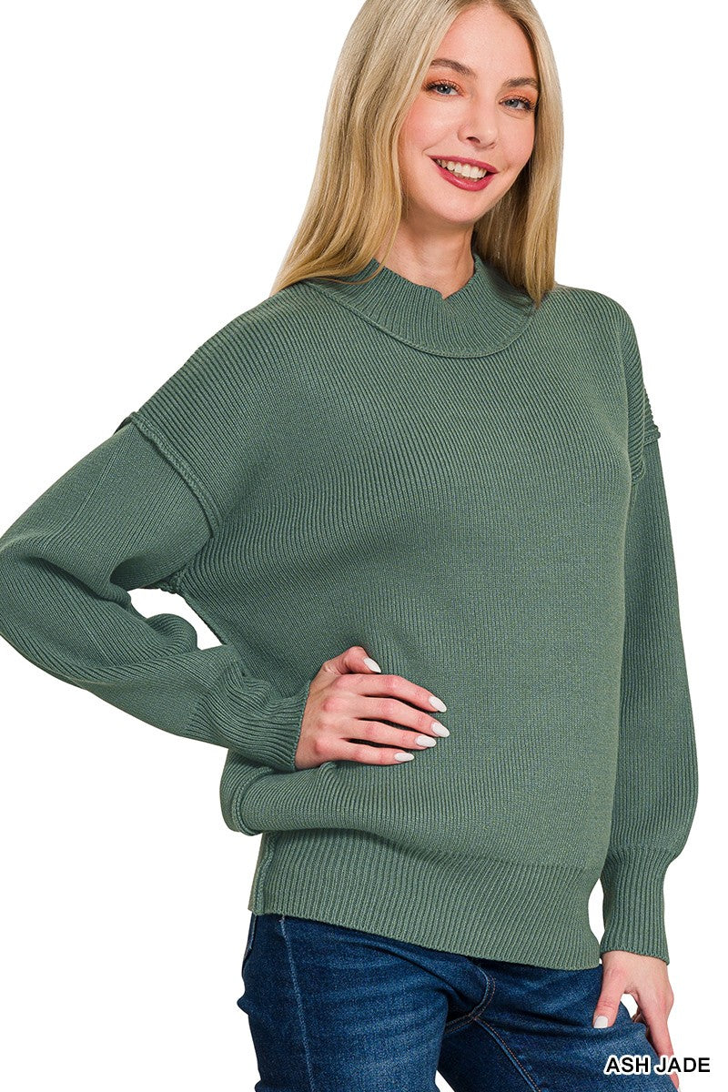 Blakely Ash Jade Wide Drop Shoulder Sweater