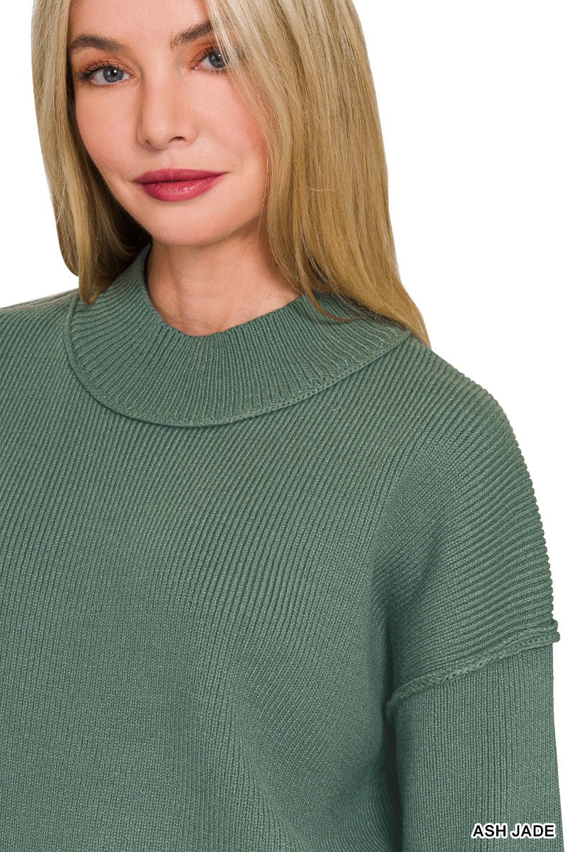 Blakely Ash Jade Wide Drop Shoulder Sweater