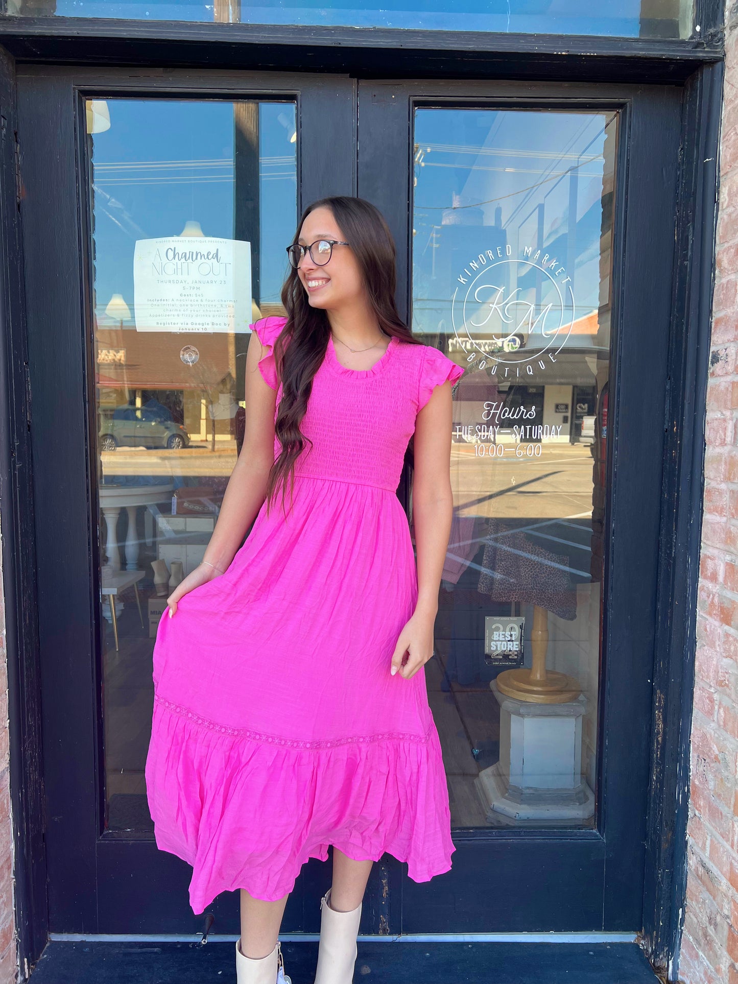 Tatum Pink Maxi Dress