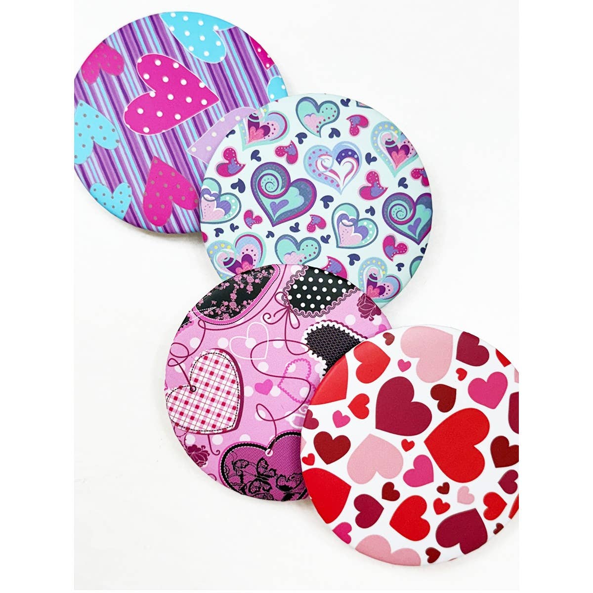 LOVE Theme Double Sided Circle Cosmetic Mirror