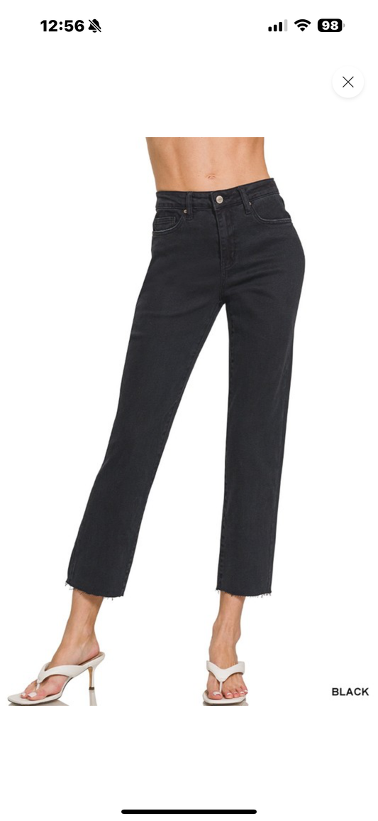 Jordan Black Straight Leg Jeans