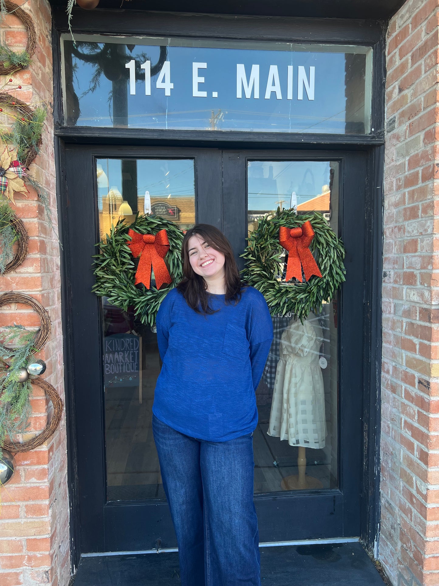 Kaitlyn Navy Long Sleeve Shirt