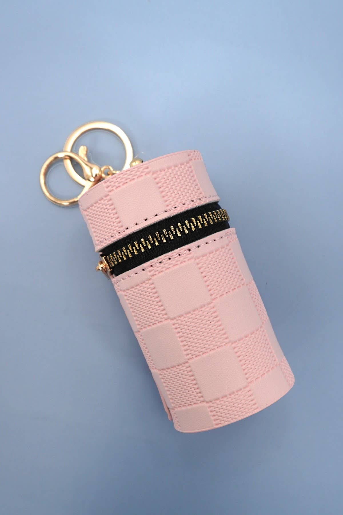 TRENDING VEGAN ROUND LIP BAG POUCH KEYCHAIN |