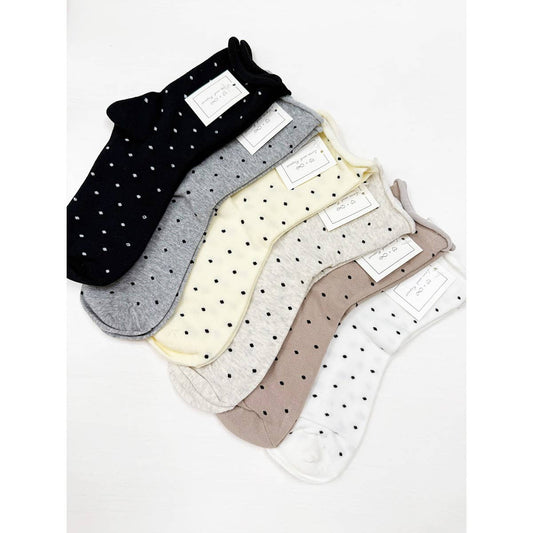 Cute Roll Up Casual Polkadot Socks