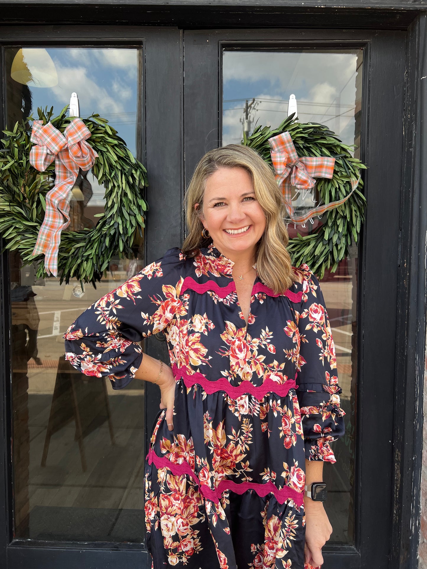 Katie Midnight Floral Mini Dress