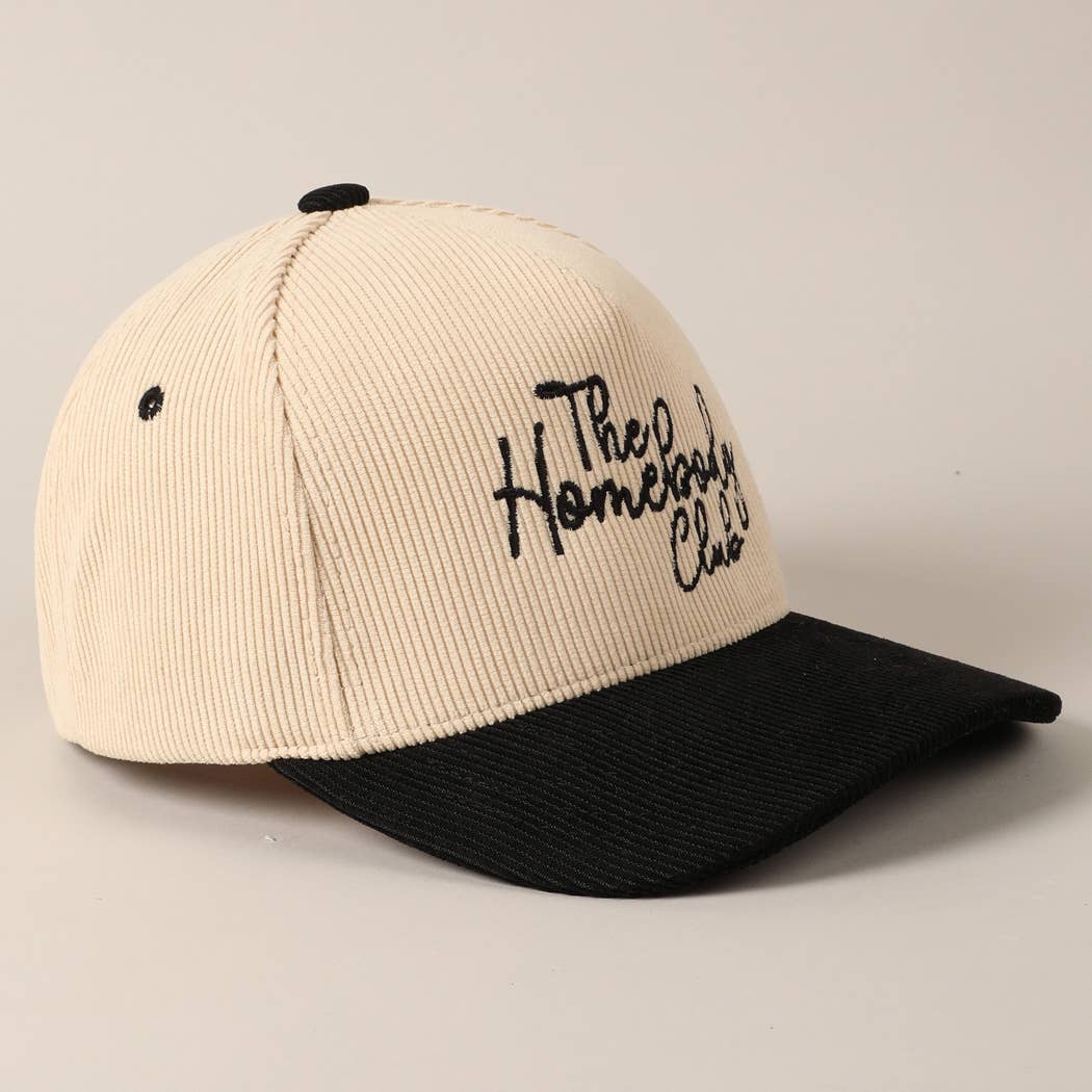 The Homebody Club Two-Tone Corduroy 5 Panel Cap