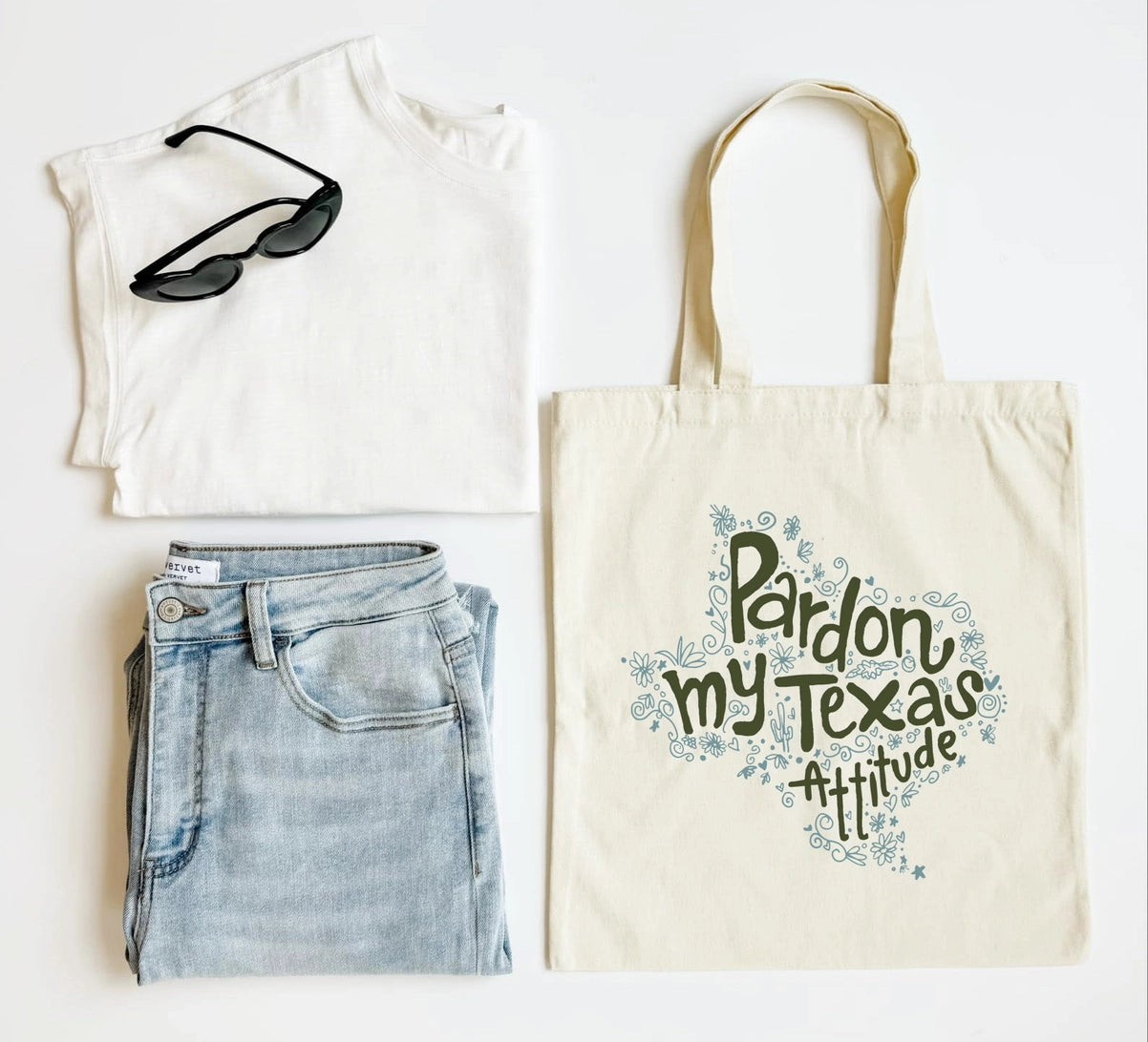 Pardon My Texas Attitude Tote Bag