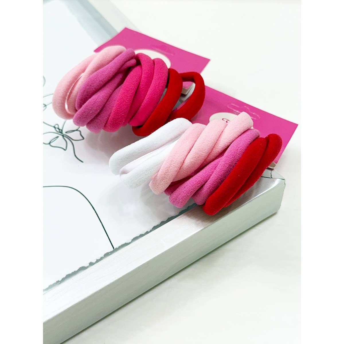 Valentine Shades Multicolor Elastic Hair Tie Set