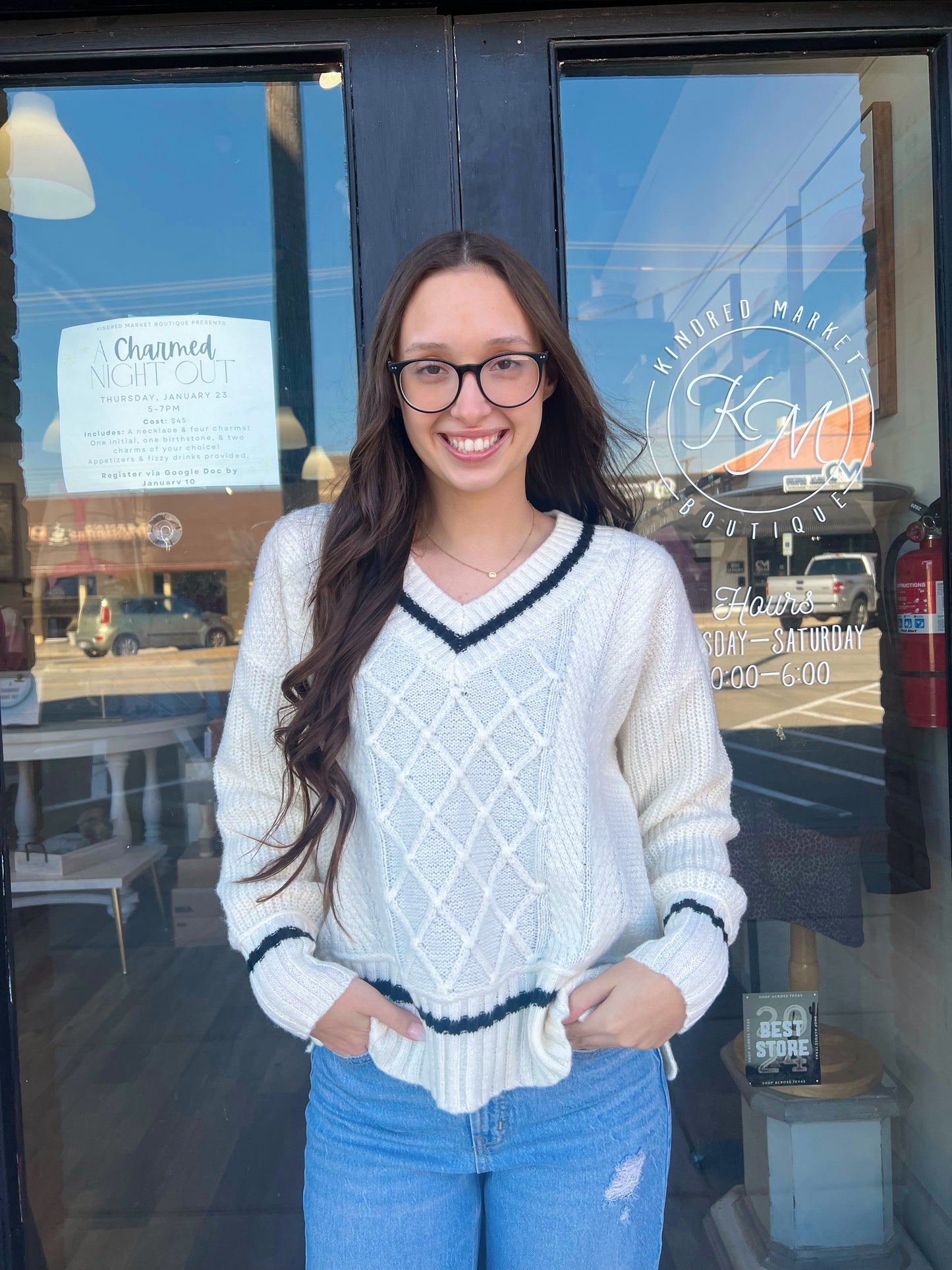 Peyton Preppy Knit Sweater