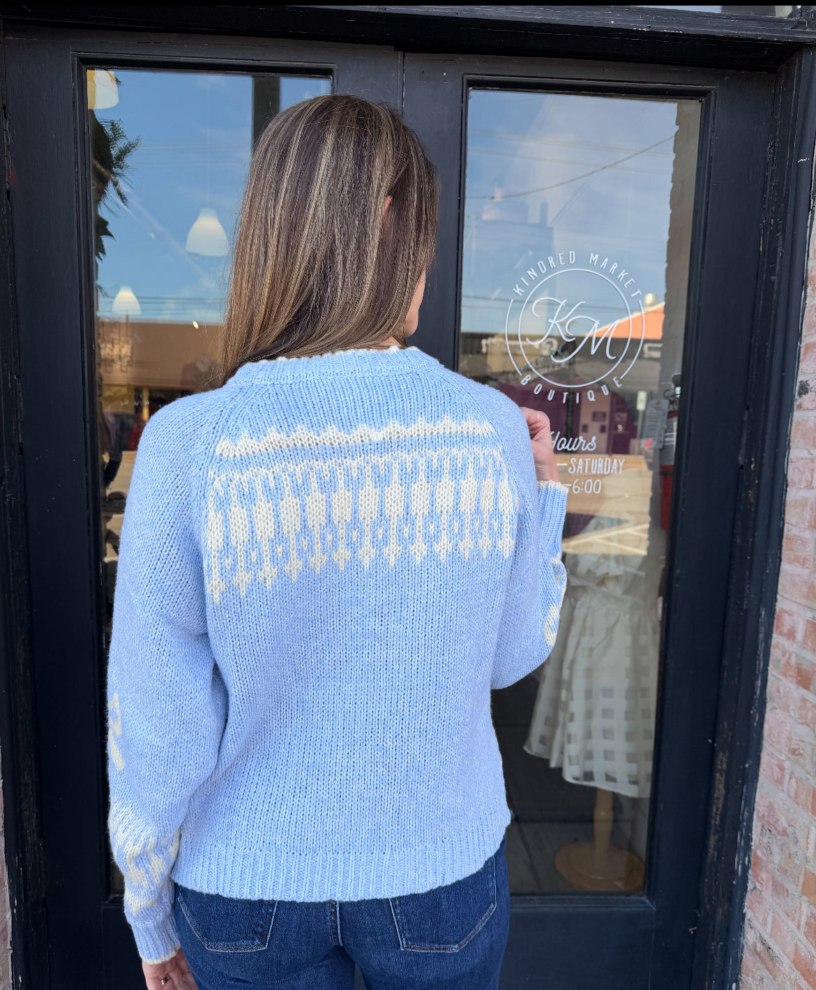 Oversized Graphic Casual Knit Sweater Cardigan