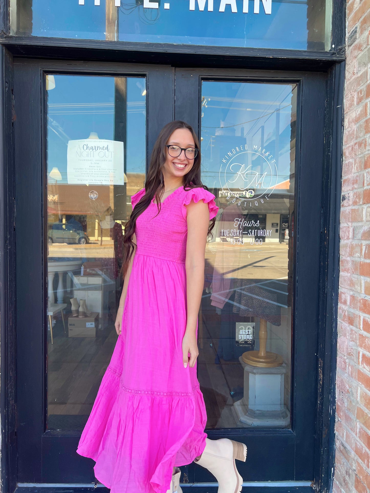 Tatum Pink Maxi Dress