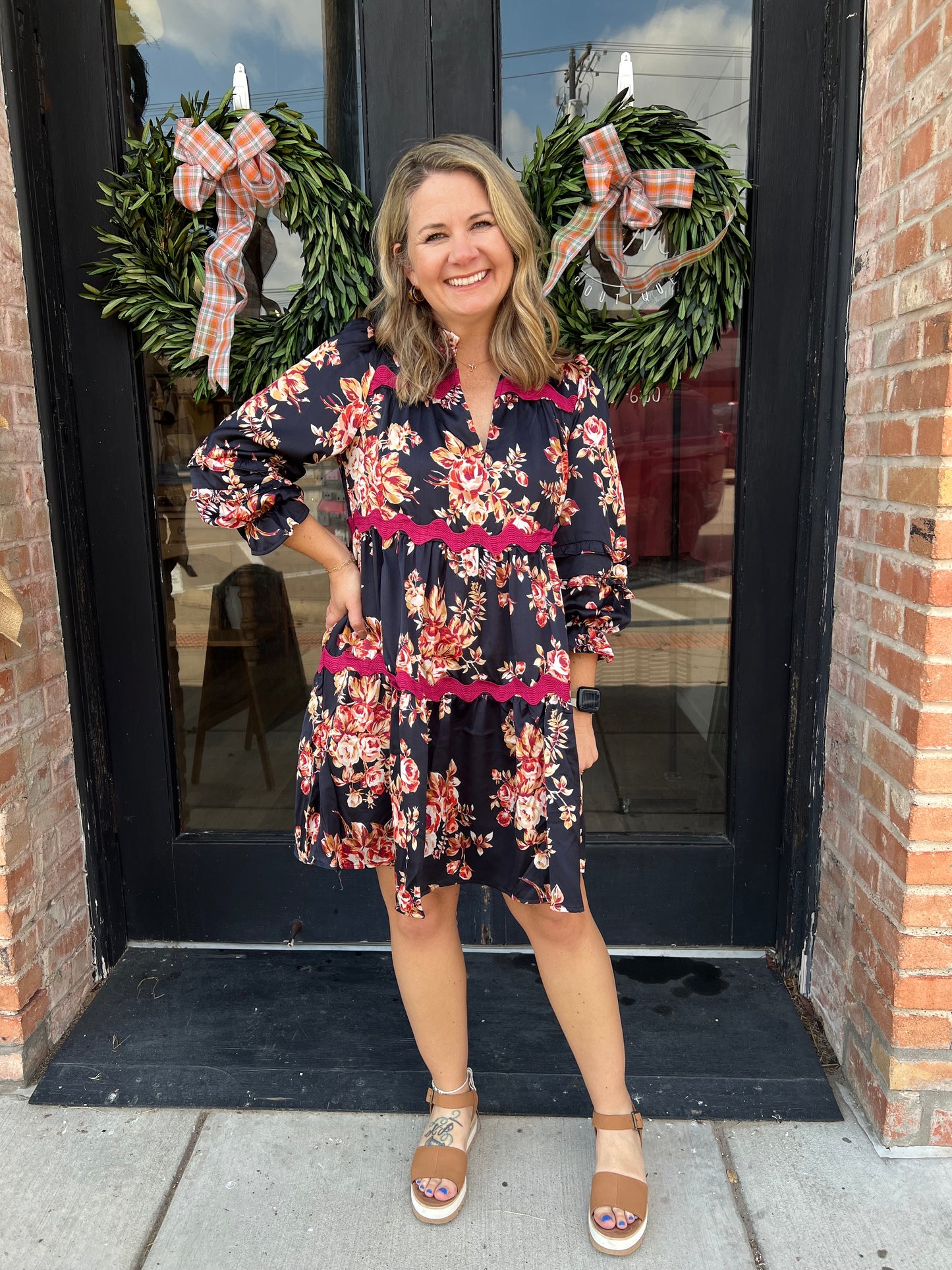 Katie Midnight Floral Mini Dress