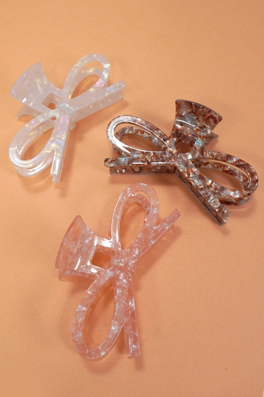 Large Cute Bow Ribbon Hair Claw Clips