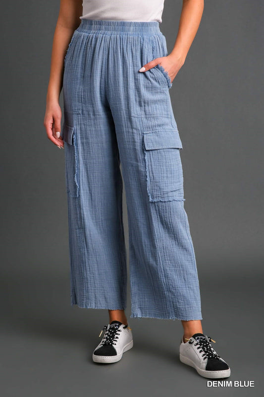 Amelia Mineral Wash Cargo Pants