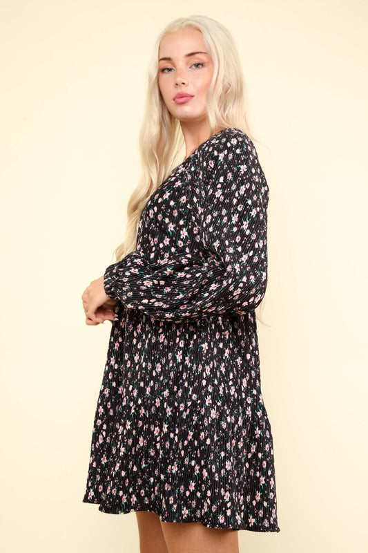 Gianna Flower Print Mini Dress