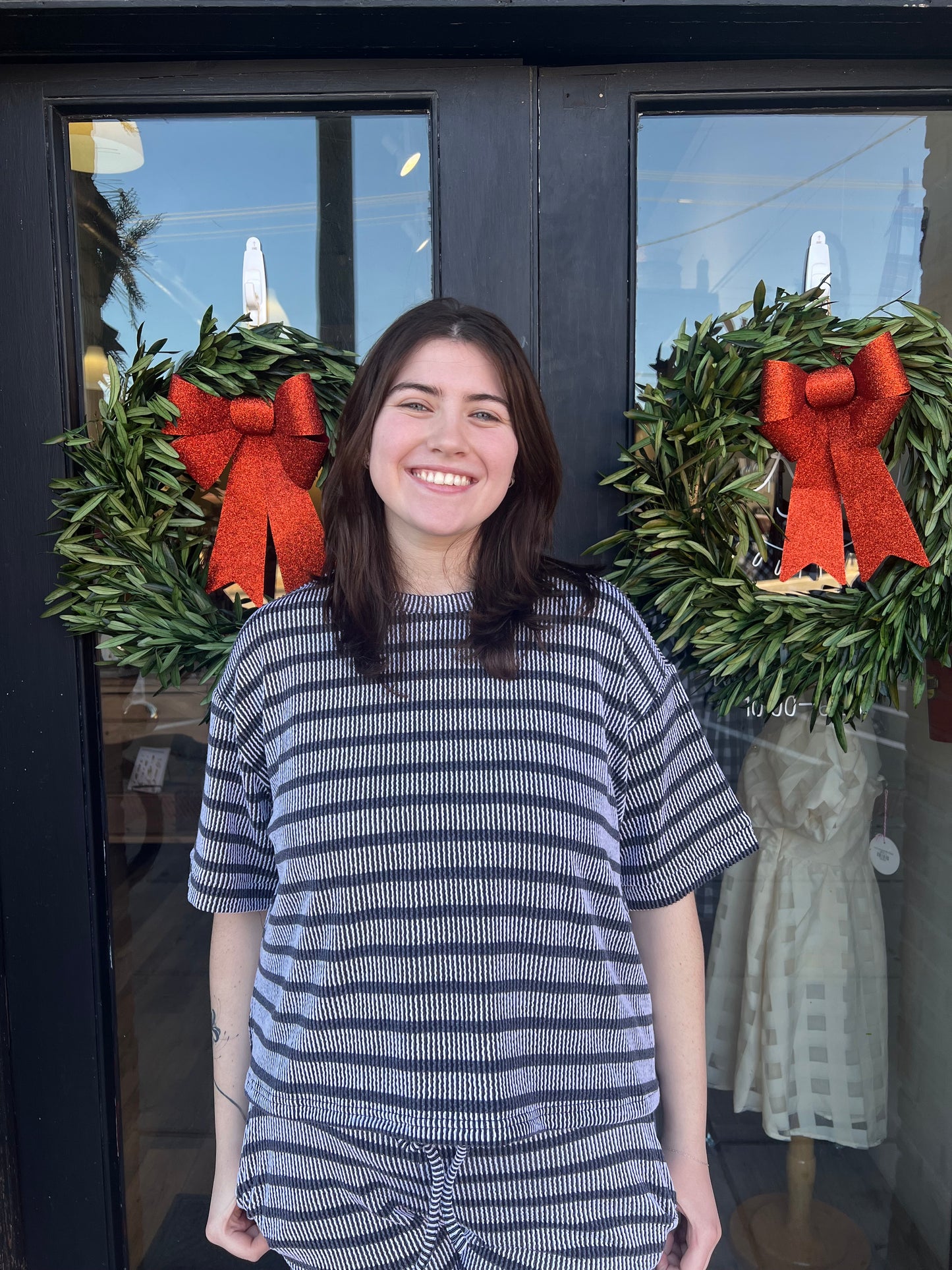 Jess Striped Lounge Top