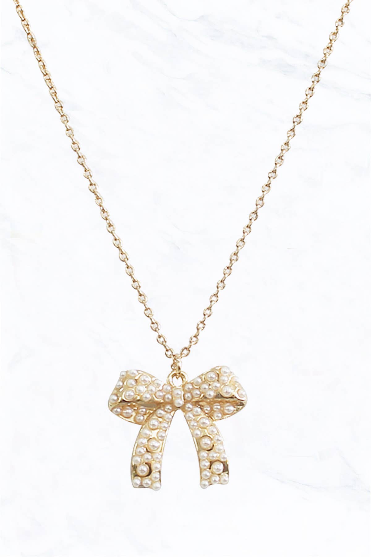 Pearl Bow Necklace