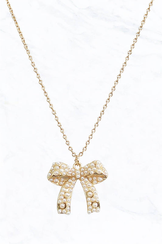 Pearl Bow Necklace