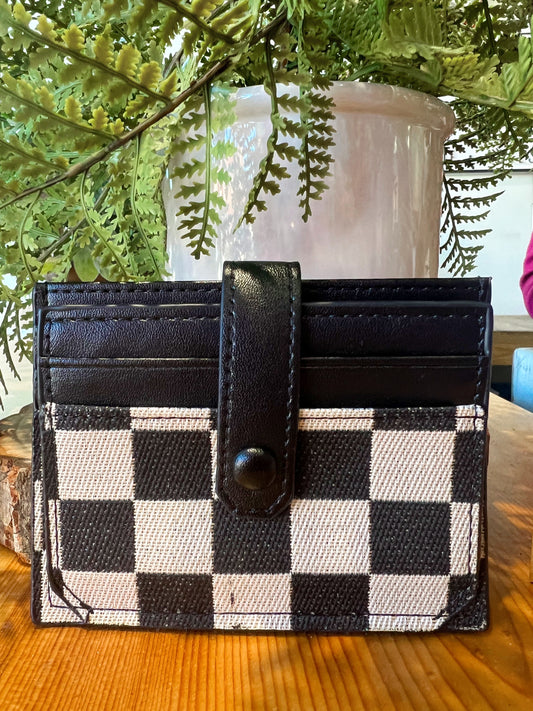 Checkered Black Wallet